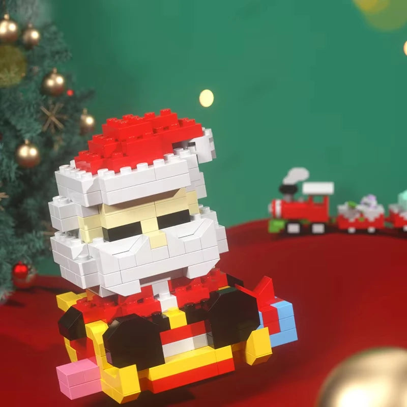 DIY Model Christmas Building Block Santa Claus Snowman Christmas Tree Building Block Toy Christmas Decoration Party Favours