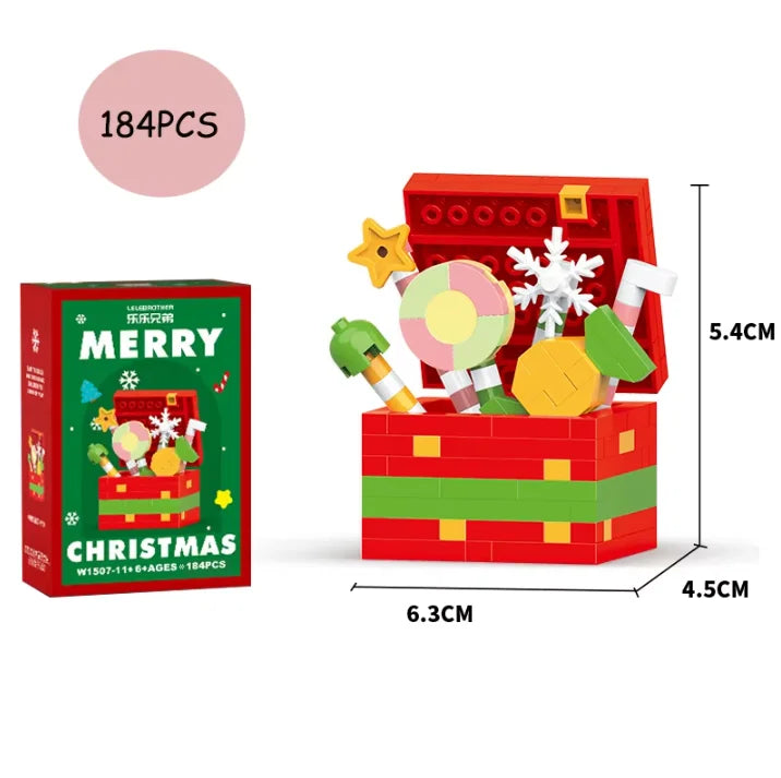DIY Model Christmas Building Block Santa Claus Snowman Christmas Tree Building Block Toy Christmas Decoration Party Favours