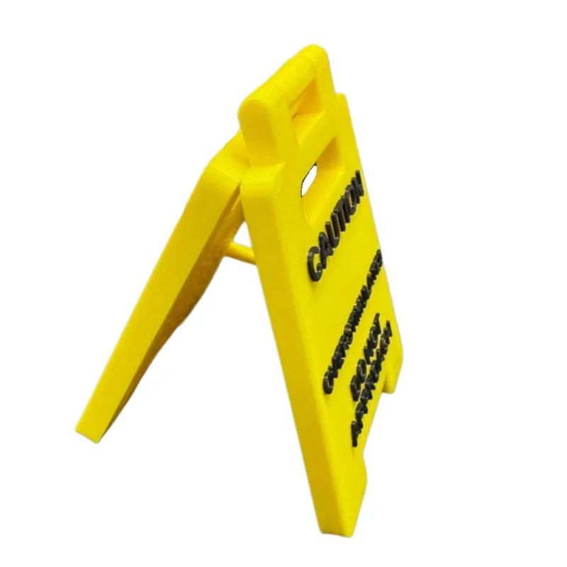 3D Printed Caution Overstimulated Desk Sign Do Not Approach Table Sign Office Desk Sign Mini Warning Caution Sign for Desk Decor