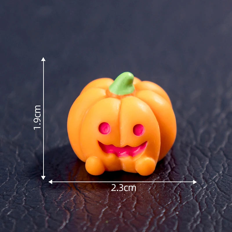 3D Horror Halloween Decoration Miniature Raven Tombstone Ghost Skeleton Skull Micro Resin Figurine Ornaments Hallowma Prop