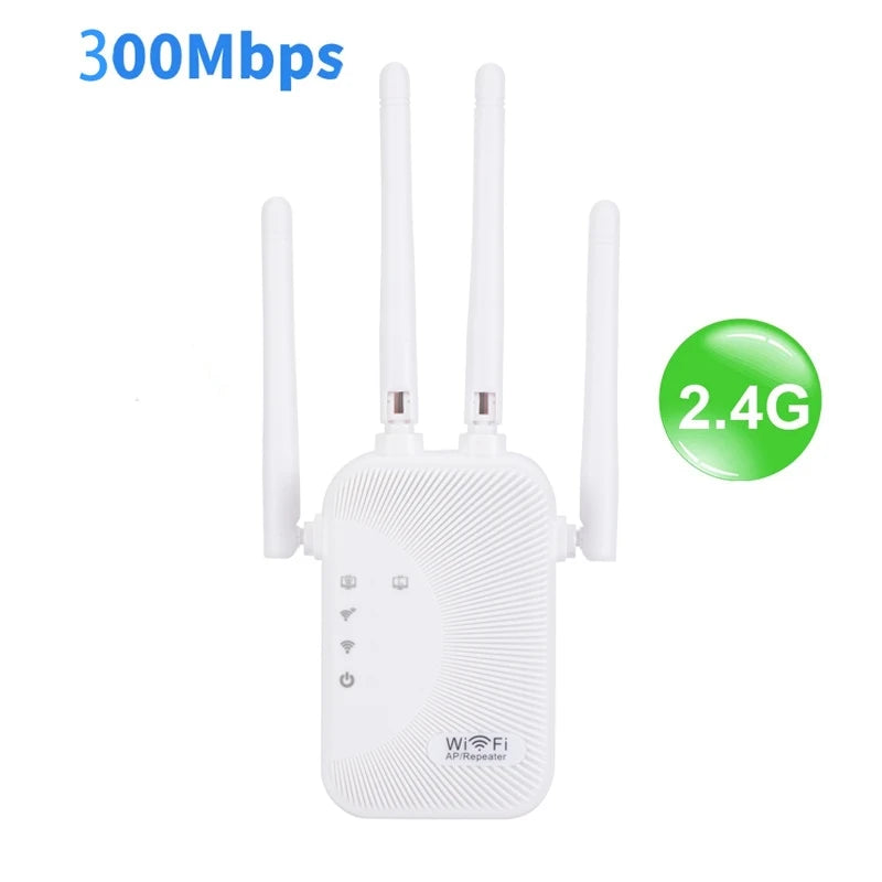 1200Mbps Dual Band WiFi Repeater Wireless Signal Extender 2.4G 5GHz Wi-Fi Amplifier Router Long Range Signal Booster For Home
