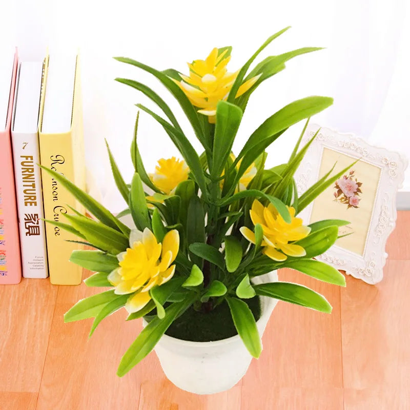 Faux Plant in Ceramic Pot