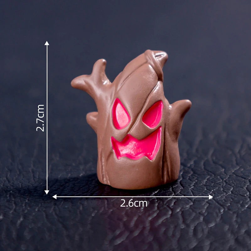 3D Horror Halloween Decoration Miniature Raven Tombstone Ghost Skeleton Skull Micro Resin Figurine Ornaments Hallowma Prop