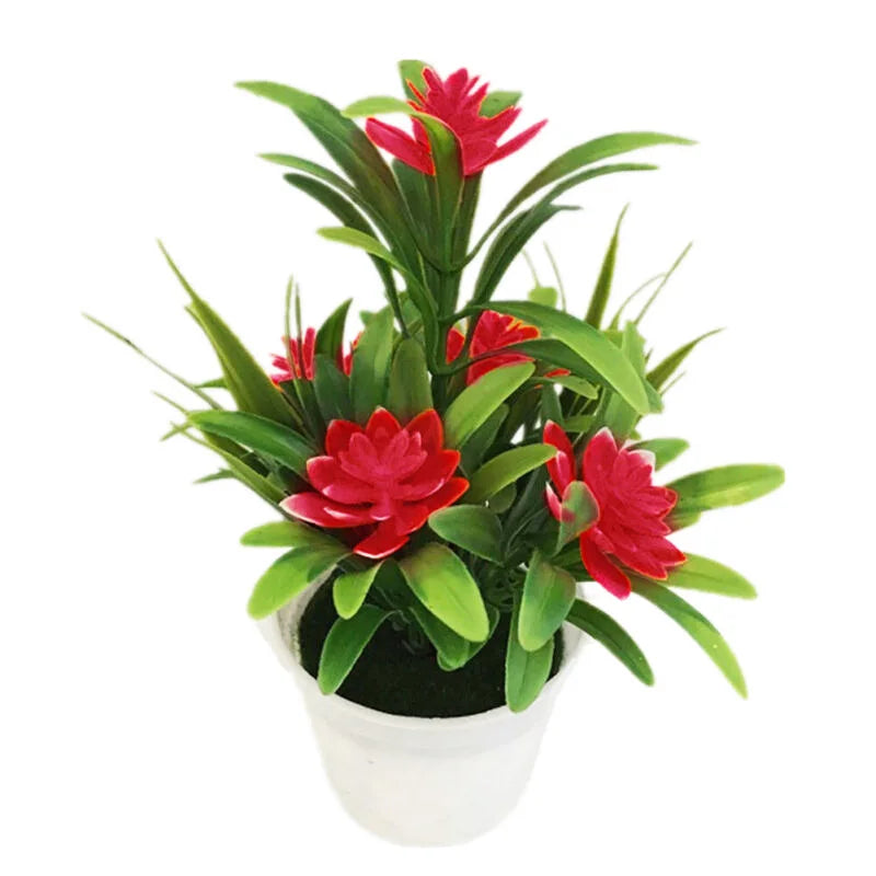 Faux Plant in Ceramic Pot