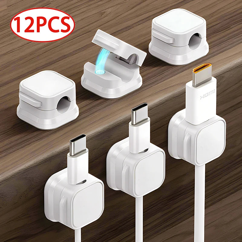 Magnetic Cable Clip Cable Holder Adhesive Wire Keeper Cord Cable Organizer