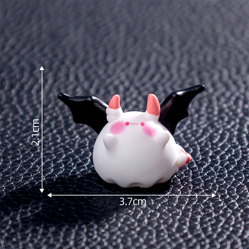 3D Horror Halloween Decoration Miniature Raven Tombstone Ghost Skeleton Skull Micro Resin Figurine Ornaments Hallowma Prop