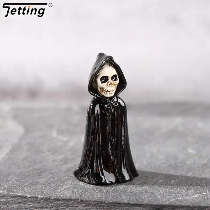 3D Horror Halloween Decoration Miniature Raven Tombstone Ghost Skeleton Skull Micro Resin Figurine Ornaments Hallowma Prop