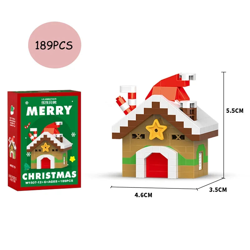 DIY Model Christmas Building Block Santa Claus Snowman Christmas Tree Building Block Toy Christmas Decoration Party Favours