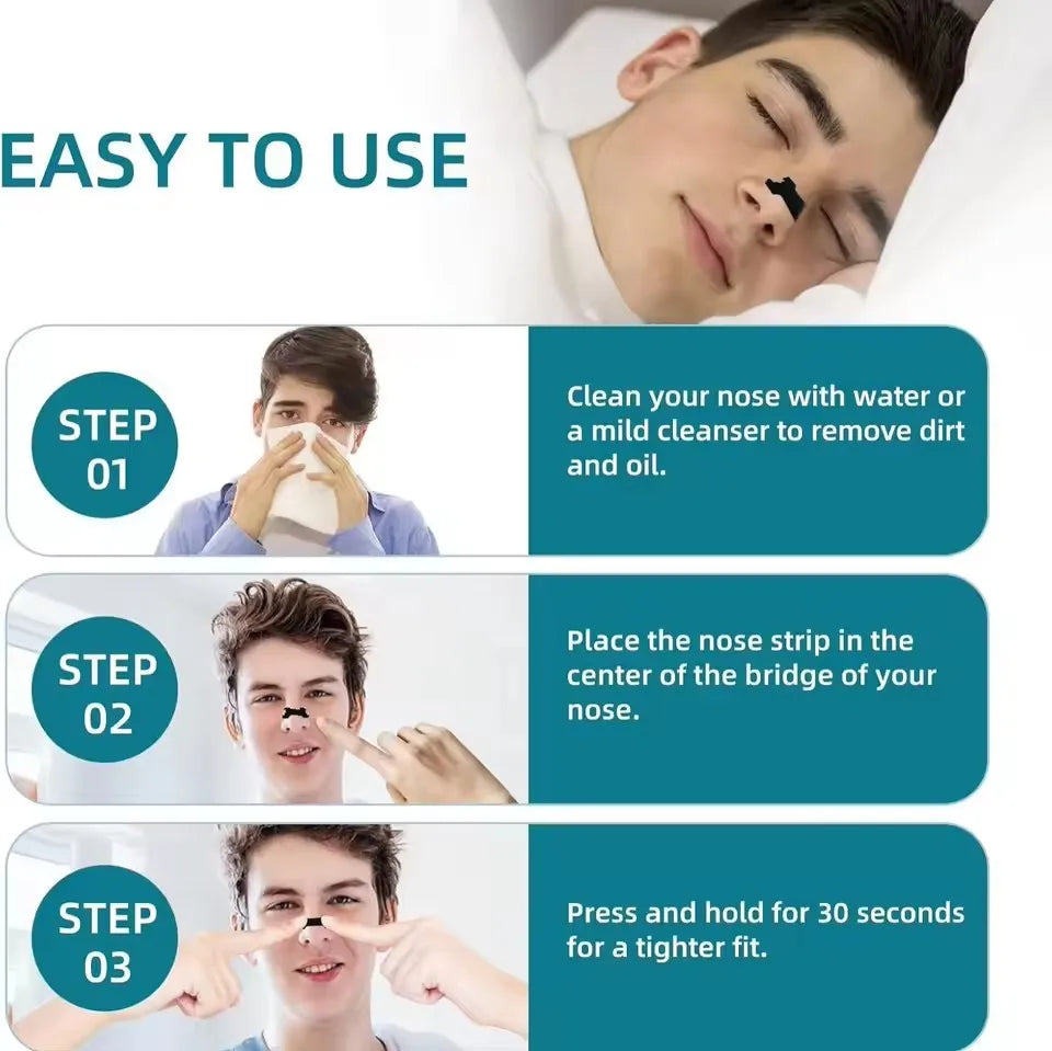 50/30/10PCS Black Nose Strips Extra Strength Nasal Strips Better Sleeping Non-Invasive Anti Snoring Strips for Adult and Child
