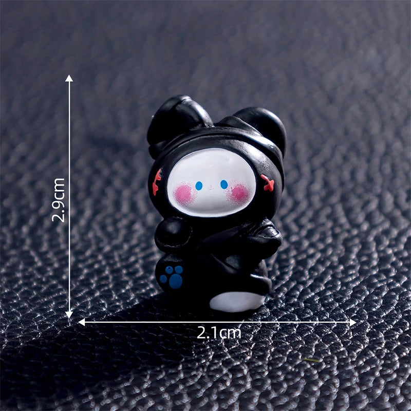 3D Horror Halloween Decoration Miniature Raven Tombstone Ghost Skeleton Skull Micro Resin Figurine Ornaments Hallowma Prop