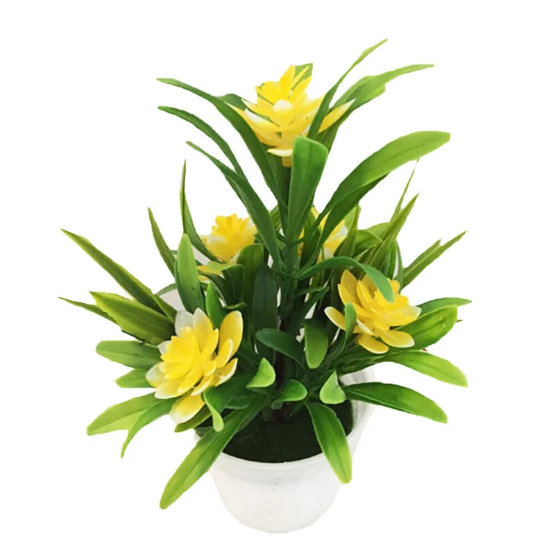 Faux Plant in Ceramic Pot