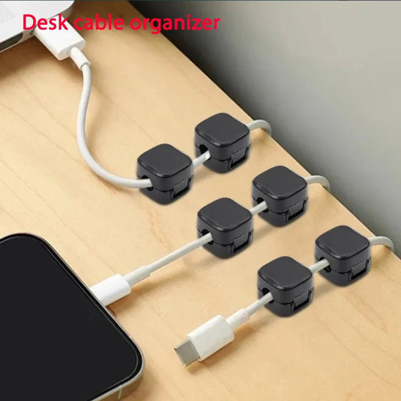 Magnetic Cable Clip Cable Holder Adhesive Wire Keeper Cord Cable Organizer