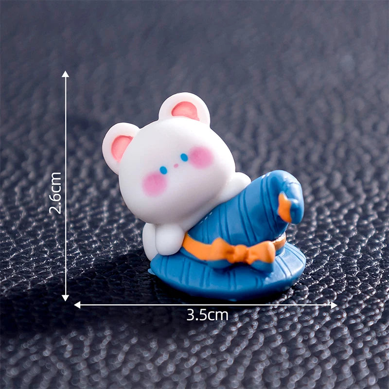 3D Horror Halloween Decoration Miniature Raven Tombstone Ghost Skeleton Skull Micro Resin Figurine Ornaments Hallowma Prop