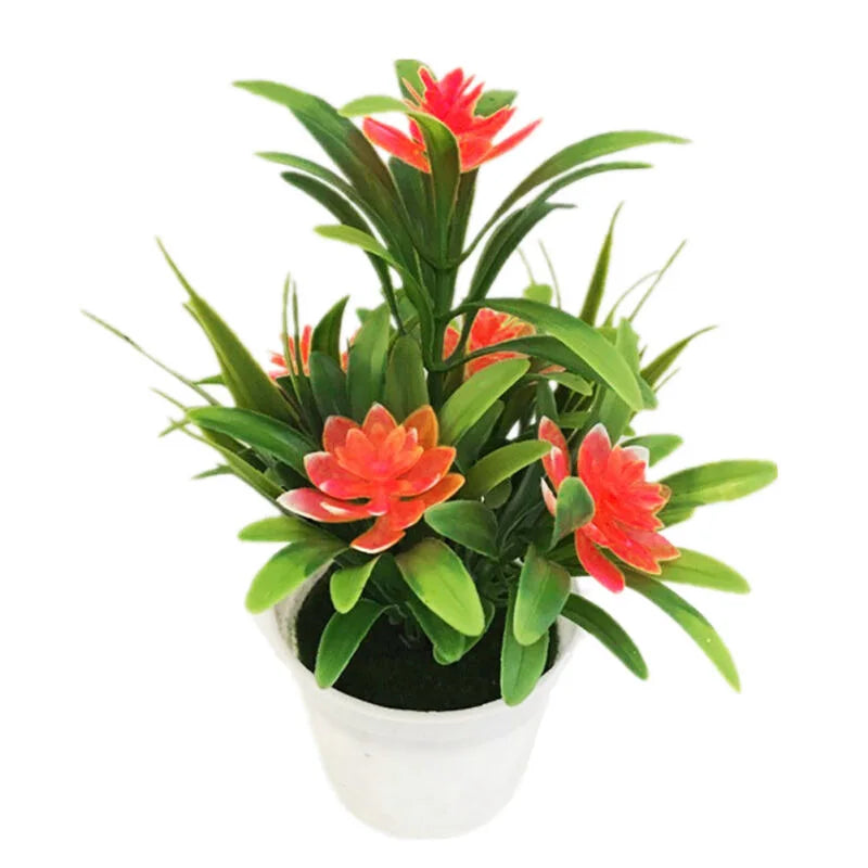 Faux Plant in Ceramic Pot
