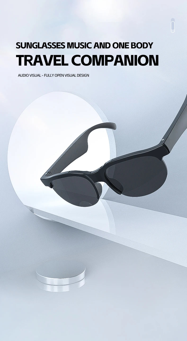 Ai Smart Translation Glasses Headphones 144 Languages Real Time Translator Bluetooth5.3 Sunglasses Music Sports Riding Earphones