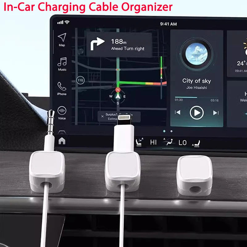 Magnetic Cable Clip Cable Holder Adhesive Wire Keeper Cord Cable Organizer