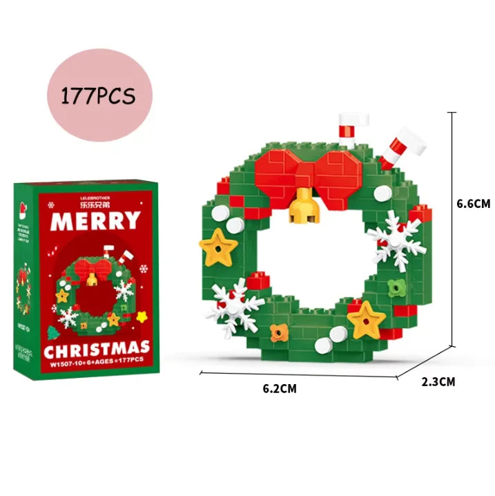 DIY Model Christmas Building Block Santa Claus Snowman Christmas Tree Building Block Toy Christmas Decoration Party Favours