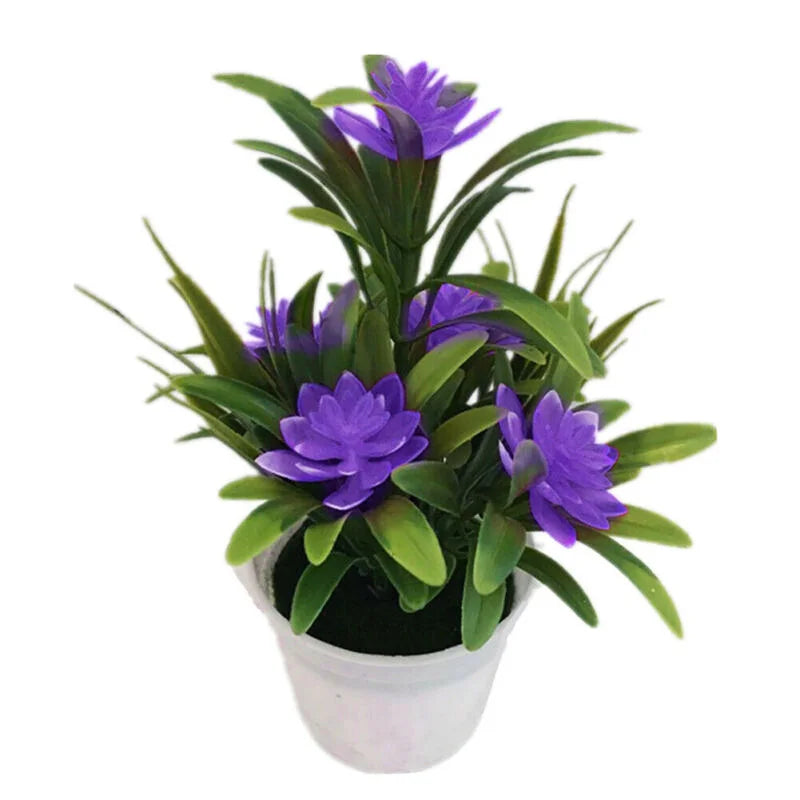 Faux Plant in Ceramic Pot