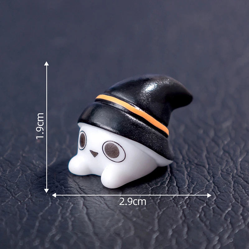 3D Horror Halloween Decoration Miniature Raven Tombstone Ghost Skeleton Skull Micro Resin Figurine Ornaments Hallowma Prop