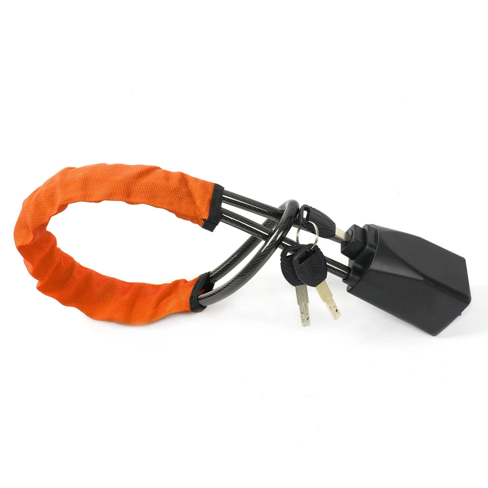 Universal Steering Wheel Lock With Seat Belt Socket 5mm Thick Braided Steel Rope With 3 Keys Anti-Theft Safety Lock STW049
