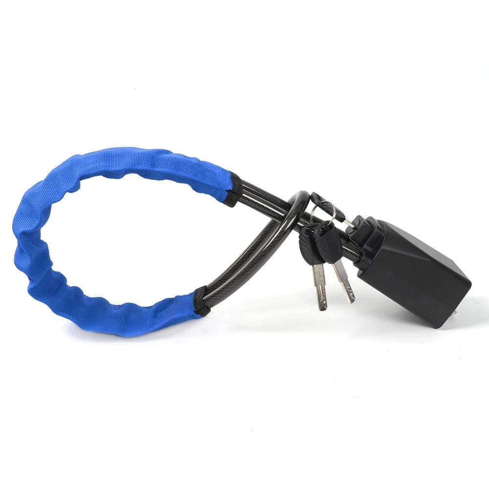 Universal Steering Wheel Lock With Seat Belt Socket 5mm Thick Braided Steel Rope With 3 Keys Anti-Theft Safety Lock STW049