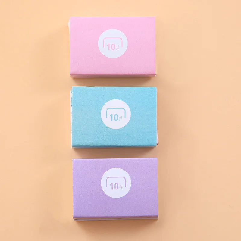 Mini Stapler with 500pcs 10 Staples Kawaii Candy Color Metal Stapler