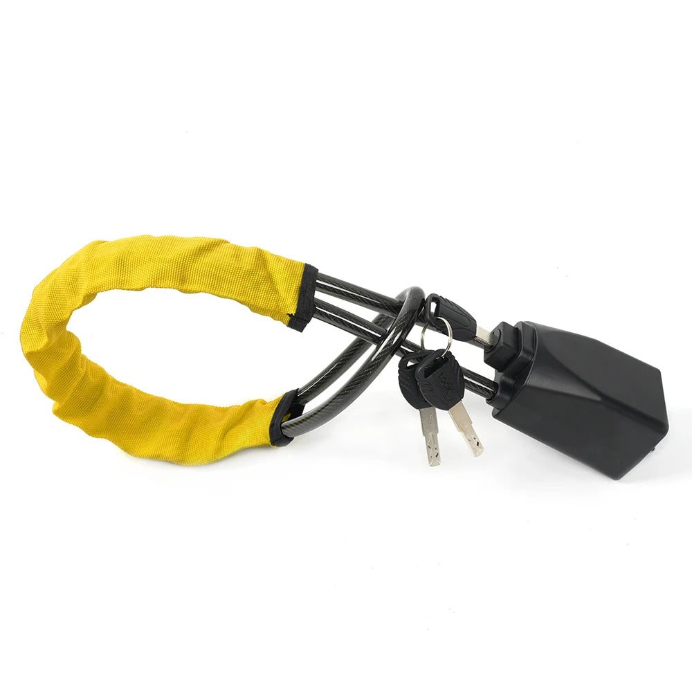 Universal Steering Wheel Lock With Seat Belt Socket 5mm Thick Braided Steel Rope With 3 Keys Anti-Theft Safety Lock STW049