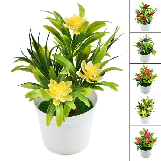 Faux Plant in Ceramic Pot